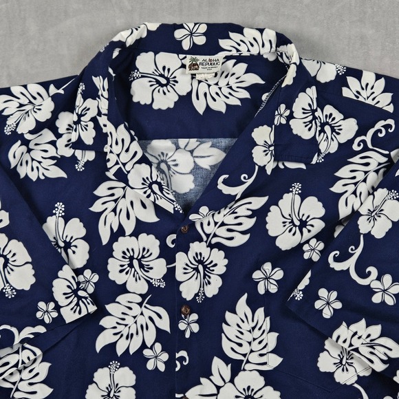 Aloha Republic Other - Vintage Aloha Republic Hawaiian Shirt Mens 4XL Blue Floral Hibiscus Made In USA